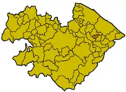 Locatie van Saltara in Pesaro-Urbino (PU)