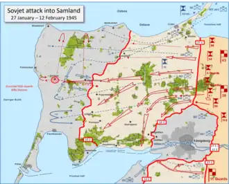 Kaart van de gevechten