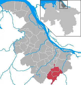 Kaart van Samtgemeinde Apensen