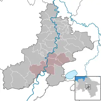 Kaart van Samtgemeinde Mittelweser
