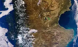 Satellietfoto met baai