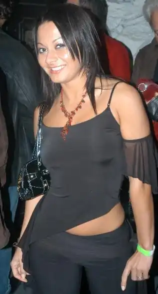 Sandra Romain tijdens een LA Direct Model's Party