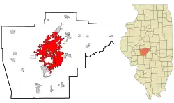 Locatie van Springfield