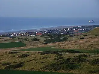 Zich op Sangatte vanaf Blanc-Nez