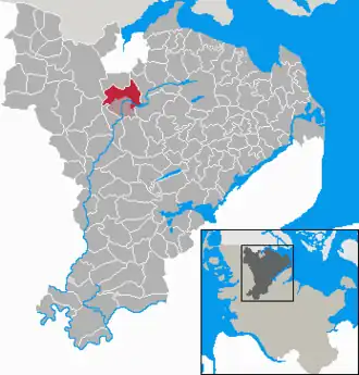 Kaart van Sankelmark