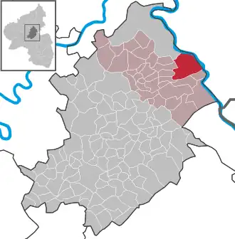 Kaart van Sankt Goar