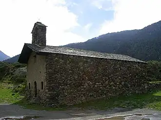 kerk van Sant Pere del Tarter in El Tarter