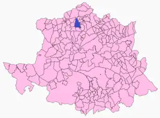 Kaart van Santa Cruz de Paniagua