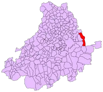 Kaart van Santa María del Cubillo