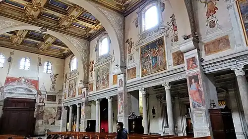 Linkerzijde van het middenschip.