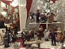 Santons in een etalage