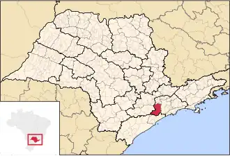 Ligging van de Braziliaanse microregio Itapecerica da Serra in São Paulo