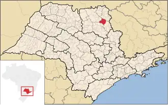 Kaart van BatataisEstância Turística de Batatais