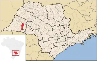 Kaart van Martinópolis