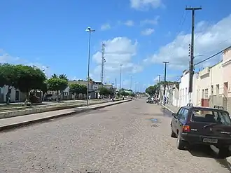 Hoofdstraat in Sapé