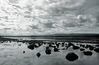 Een landschap in de buurt van Jokkmokk. Zweden