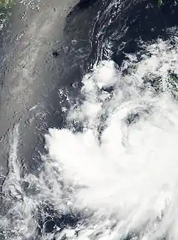 Foto of weerkaart van orkaan