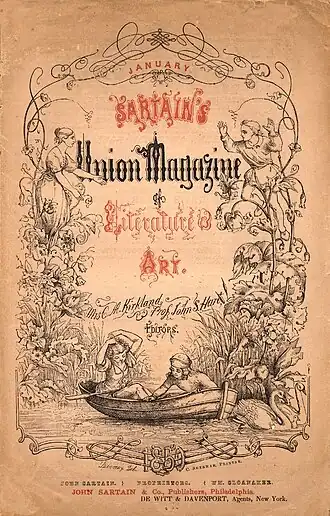 Cover van het Sartain's Union Magazine van januari 1850 in Philadelphia, dat de eerste publicatie van het gedicht "Annabel Lee" van Edgar Allan Poe bevatte.