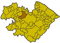 Locatie van Sassocorvaro in Pesaro-Urbino (PU)