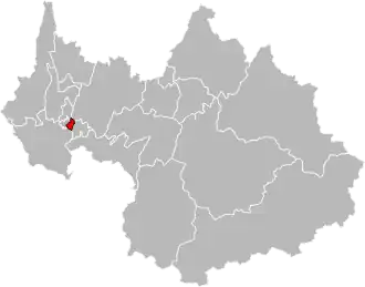 Locatie van het kanton