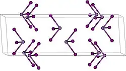 alt=Kristalrooster van 
  
    
      
        
          
            SbI
            
              3
            
            
              
            
          
        
      
    
    {\displaystyle {\ce {SbI3}}}