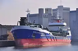 De Nederlandse hopperzuiger Scelveringhe, binnenhaven Brugge.