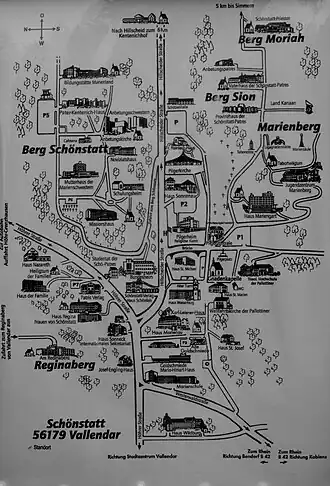 Kaart van Schönstatt
