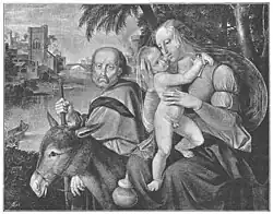 Rust op de vlucht naar Egypte (vernield tijdens de brand van 6 juli 1931 in het Glaspalast München