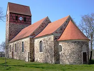 Romaanse dorpskerk (Sint-Sebastiaan) te Schartau, bouwjaar onbekend