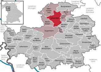 Kaart van Scheinfeld