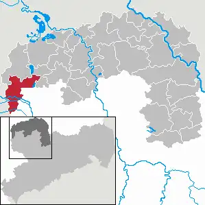 Kaart van Schkeuditz