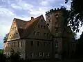 Het ietwat vervallen kasteel Poschwitz