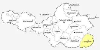 Kaart van Springstille