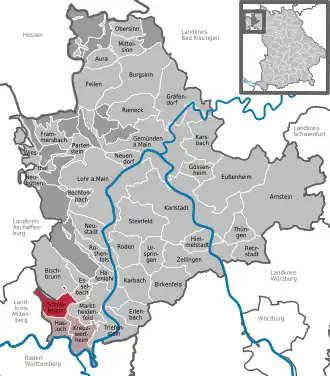 Kaart van Schollbrunn