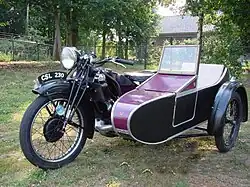 Scott Combo zijspancombinatie uit 1929