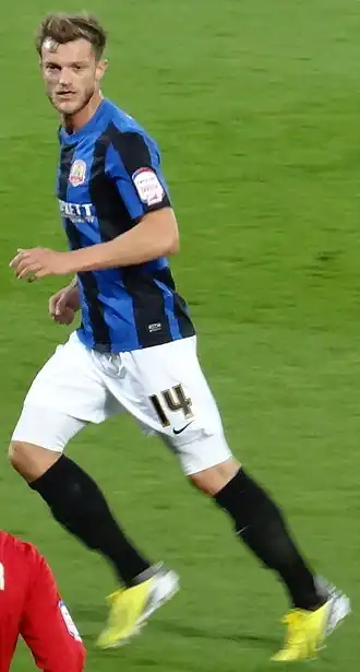 Scott Wiseman als speler van Barnsley in 2013