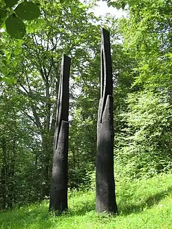 Two Charred Vessels (1997), Sculpture at Schönthal