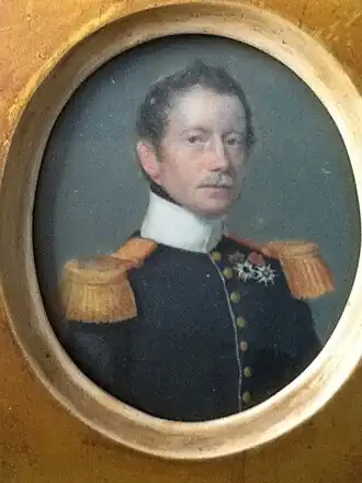 Portret op ivoor van Sébastien Trudo Adrien Hubar