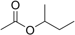 Structuurformule van sec-butylacetaat