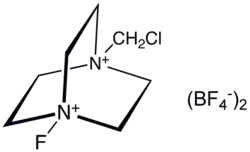 Structuurformule van selectfluor