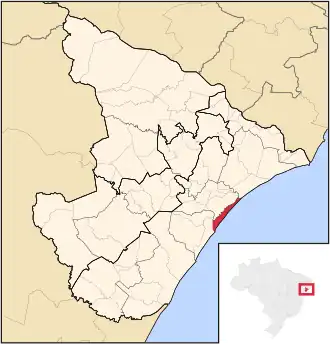 Kaart van Barra dos Coqueiros