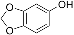 Structuurformule van sesamol