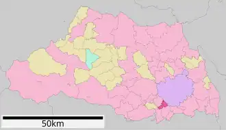 Situering van Shiki in de prefectuur  Saitama