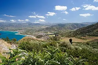 Uitzicht op de Golf van Patti vanuit Tindari