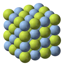 Kristalstructuur van zilverfluoride