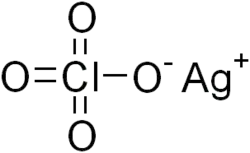 Structuurformule van zilverperchloraat