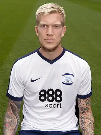 Makienok namens Preston North End in 2016