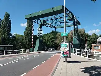 De Singelbrug gezien vanuit de Utrechtse Veer.