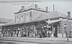 Perronzijde station Sint-Truiden in 1907