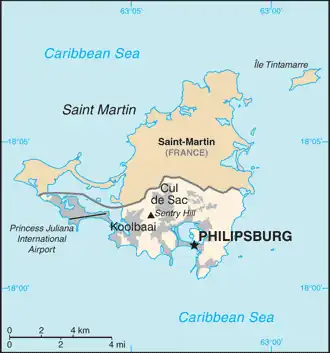 Kaart van Sint Maarten